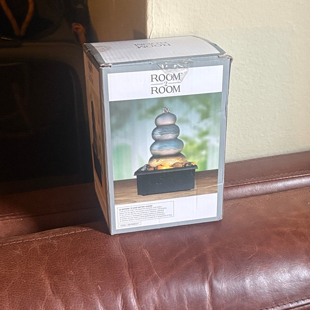 Gray and Black Tabletop Fountain